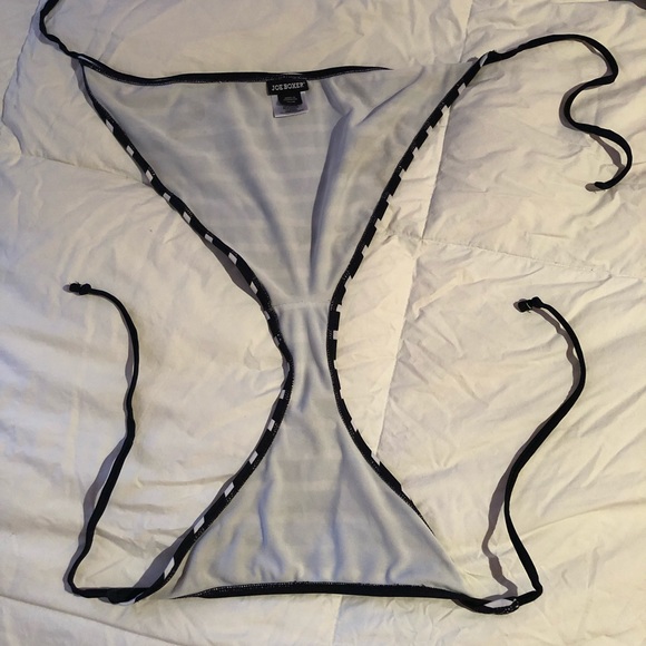 stripped tie up bikini bottom - Picture 3 of 4